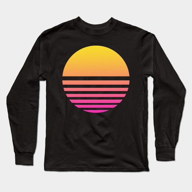 Vintage Sun Set 80's Long Sleeve T-Shirt by TruckerJunk